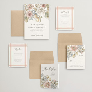 This is a garden rose wedding invitations with standard by Wildfield Paper Co called summer garden printing on signature in grand