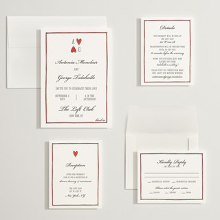 This is a lily wedding invitations with standard by Pati Cascino called two hearts printing on signature in grand