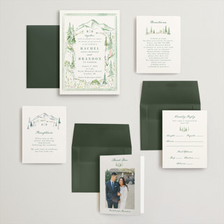 This is a meadow wedding invitations with standard by Petra Kern called plain air printing on signature in grand