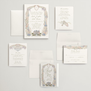 This is a petal wedding invitations with standard by Jenna Holcomb called charlotte printing on signature in grand