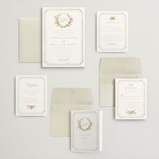 This is a hibiscus wedding invitations with standard by Everett Paper Goods called chelsea printing on signature in grand