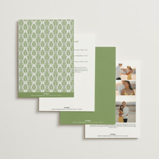 This is a leaf wedding invitations with standard by Olivia Raufman called palm monogram printing on signature in grand