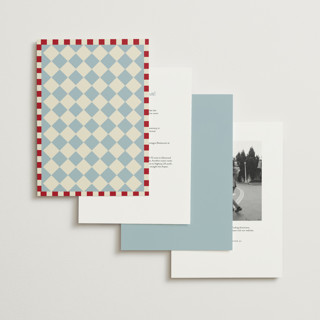 This is a blue velvet wedding invitations with standard by Helena Vitto called handwritten letter printing on signature in grand