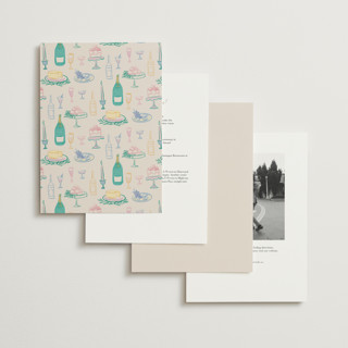 This is a pastel wedding invitations with standard by Elly called dining printing on signature in grand