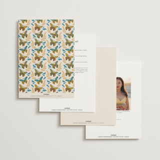 This is a sunset wedding invitations with standard by Jen Owens called flutter printing on signature in grand