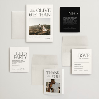 This is a pearl wedding invitations with standard by Owl and Toad called casual printing on signature in grand