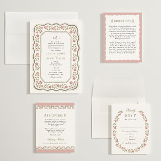 This is a peony wedding invitations with standard by Alethea and Ruth called sweet vintage printing on signature in grand
