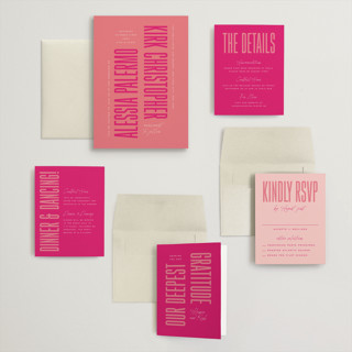 This is a fruit punch wedding invitations with standard by Ashley DeMeyere called pop romance printing on signature in grand