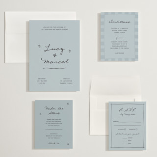 This is a sky wedding invitations with standard by Ani Somi called ballpoint suite printing on signature in grand