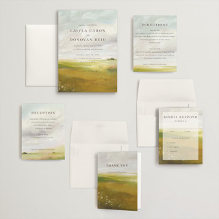 This is a fern wedding invitations with standard by Lindsay Megahed called savanna printing on signature in grand