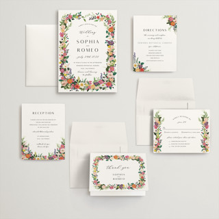 This is a daisy wedding invitations with standard by Susan Moyal called secret garden printing on signature in grand