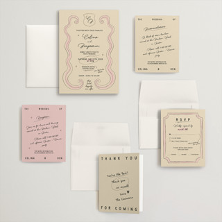 This is a linen wedding invitations with standard by Helena Vitto called modern fairy tale printing on signature in grand