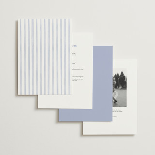 This is a periwinkle wedding invitations with standard by Kristen Smith called delicate vines printing on signature in grand