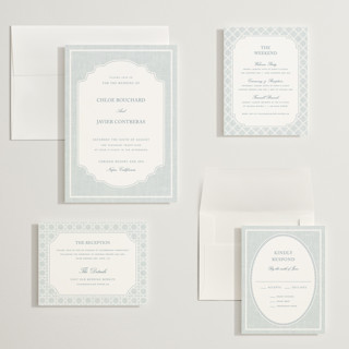 This is a sky wedding invitations with standard by Kelly Schmidt called summer linen printing on signature in grand