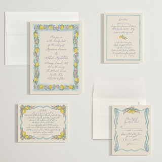 This is a aqua wedding invitations with standard by Chris Griffith called amalfi coast wedding printing on signature in grand
