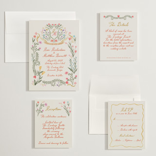 This is a sunset wedding invitations with standard by Maja Cunningham called chantilly printing on signature in grand