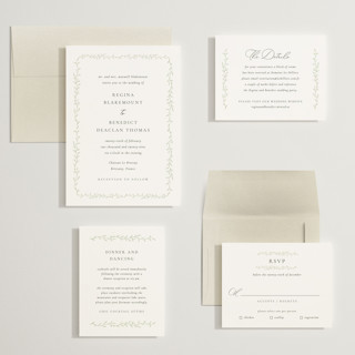 This is a ivy wedding invitations with standard by chocomocacino called cramique printing on signature in grand