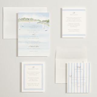 This is a aqua wedding invitations with standard by Jennifer Wick called bristol printing on signature in grand