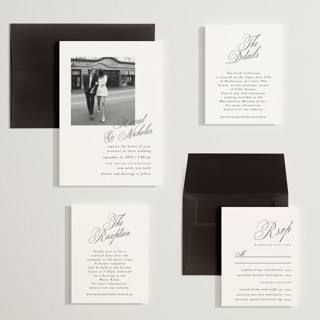This is a noir slate wedding invitations with standard by Ana de Sousa called written with love printing on signature in grand
