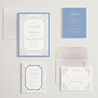 This is a sky wedding invitations with standard by Robert and Stella called constance printing on signature in grand
