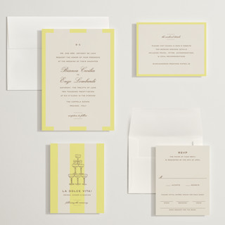 This is a limone wedding invitations with standard by Megan Davis called campania printing on signature in grand