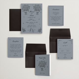 This is a sky wedding invitations with standard by Ani Somi called roses printing on signature in grand