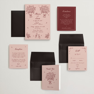 This is a valentine wedding invitations with standard by Ani Somi called roses printing on signature in grand