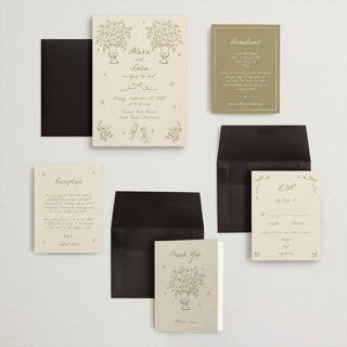 This is a sage wedding invitations with standard by Ani Somi called roses printing on signature in grand