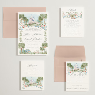 This is a spring wedding invitations with standard by Petra Kern called disney's once upon in a dream printing on signature in grand