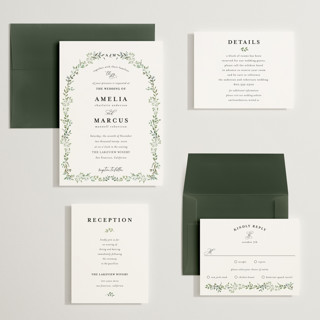 This is a mojito wedding invitations with standard by Susan Moyal called monogramed arch printing on signature in grand