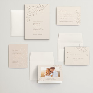 This is a taupe wedding invitations with standard by chocomocacino called tortina printing on signature in grand