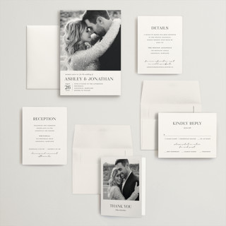 This is a porcelain wedding invitations with standard by Eric Clegg called have and hold printing on recycled smooth signature in grand