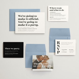 This is a panda wedding invitations with standard by Lea Delaveris called make it official printing on signature in grand