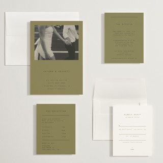 This is a elm wedding invitations with standard by Blustery August called nonnette printing on signature in grand