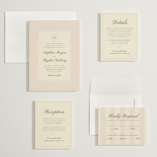 This is a blush wedding invitations with standard by Ellen Schlegelmilch called hayden printing on signature in grand