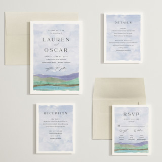 This is a pacific wedding invitations with standard by Pixel and Hank called countryside printing on signature in grand