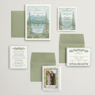 This is a spruce wedding invitations with standard by Paper Sun Studio called sierra printing on signature in grand