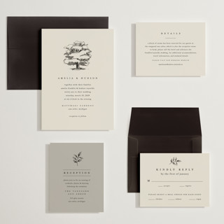 This is a dove wedding invitations with standard by Amy Kross called white oak printing on signature in grand