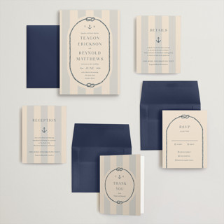 This is a sea breeze wedding invitations with standard by Rebecca Durflinger called nautical nuptials printing on signature in grand