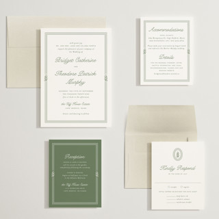 This is a leaf wedding invitations with standard by Kate Ahn called court printing on signature in grand