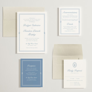 This is a sky wedding invitations with standard by Kate Ahn called court printing on signature in grand