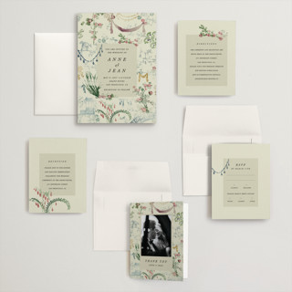 This is a nouvelle wedding invitations with standard by Sumak Studio called chinoiserie printing on signature in grand