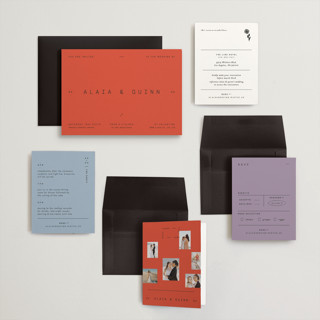 This is a verona sunset wedding invitations with standard by Blustery August called alaia printing on signature in grand