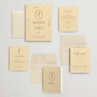 This is a bark wedding invitations with standard by Jen Ramsey called classic and floral printing on signature in grand