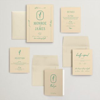 This is a emerald wedding invitations with standard by Jen Ramsey called classic and floral printing on signature in grand
