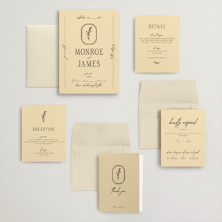 This is a noir wedding invitations with standard by Jen Ramsey called classic and floral printing on signature in grand