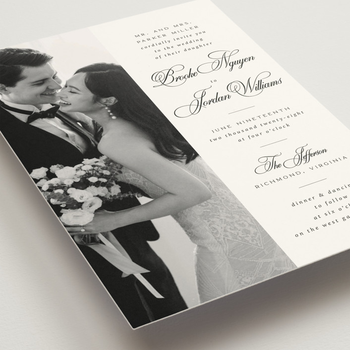 Side by Side Grand Wedding Invitations by Orasie | Minted