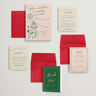 This is a verdant wedding invitations with standard by Zove Ahhh called party on! printing on signature in grand