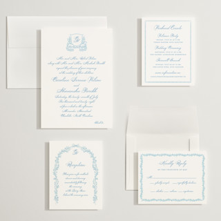 This is a capri wedding invitations with standard by Creo Study called royalty printing on signature in grand