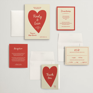 This is a cherry wedding invitations with standard by Ani Somi called big heart wedding printing on signature in grand